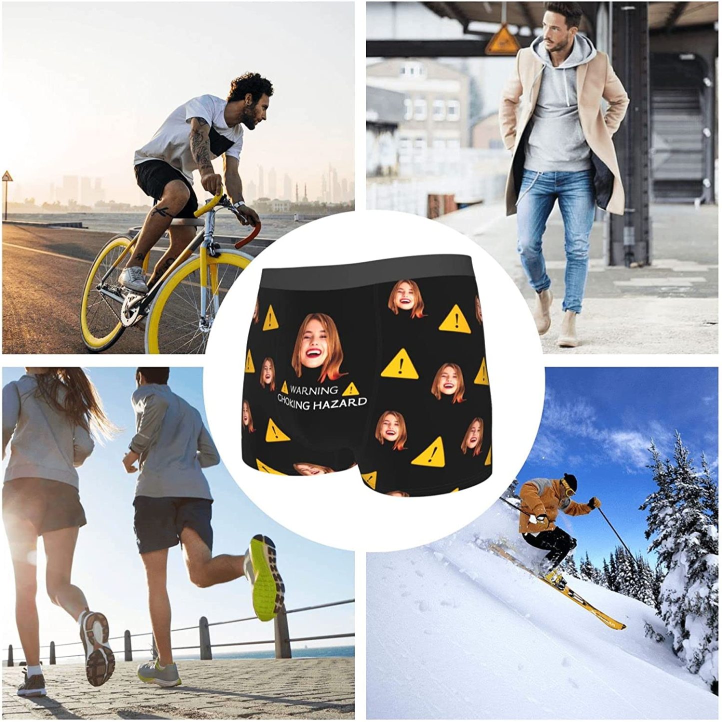 Custom Face Boxer Briefs Personalized Funny Face Underwear Multi Girlfriend Face Print Photo Lingerie Shorts Men Boyfriend - MyfaceboxerUK