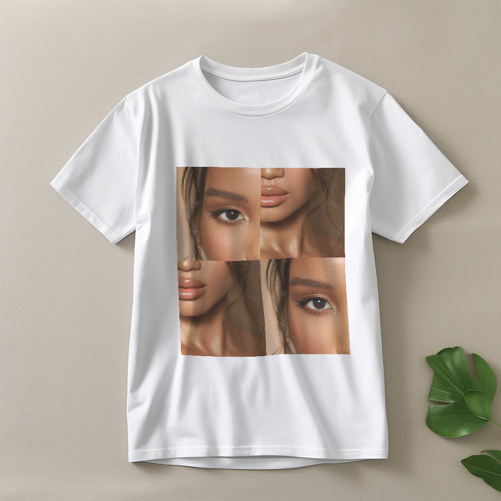 Custom Face Close-up Photo T-shirt Unique Design for Him Her