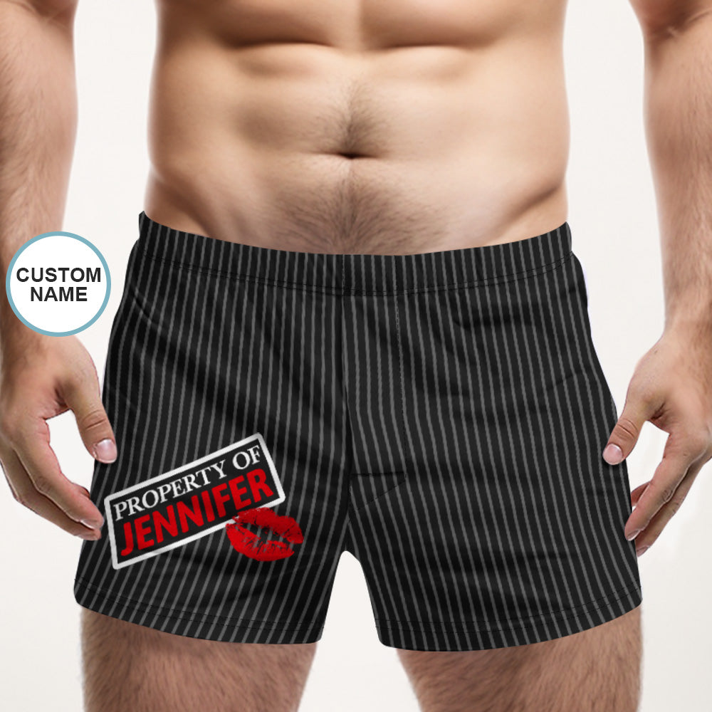 Custom Name Multicolor Striped Print Boxer Shorts Personalized Casual Underwear Gift for Him	 - MyFaceBoxerUK