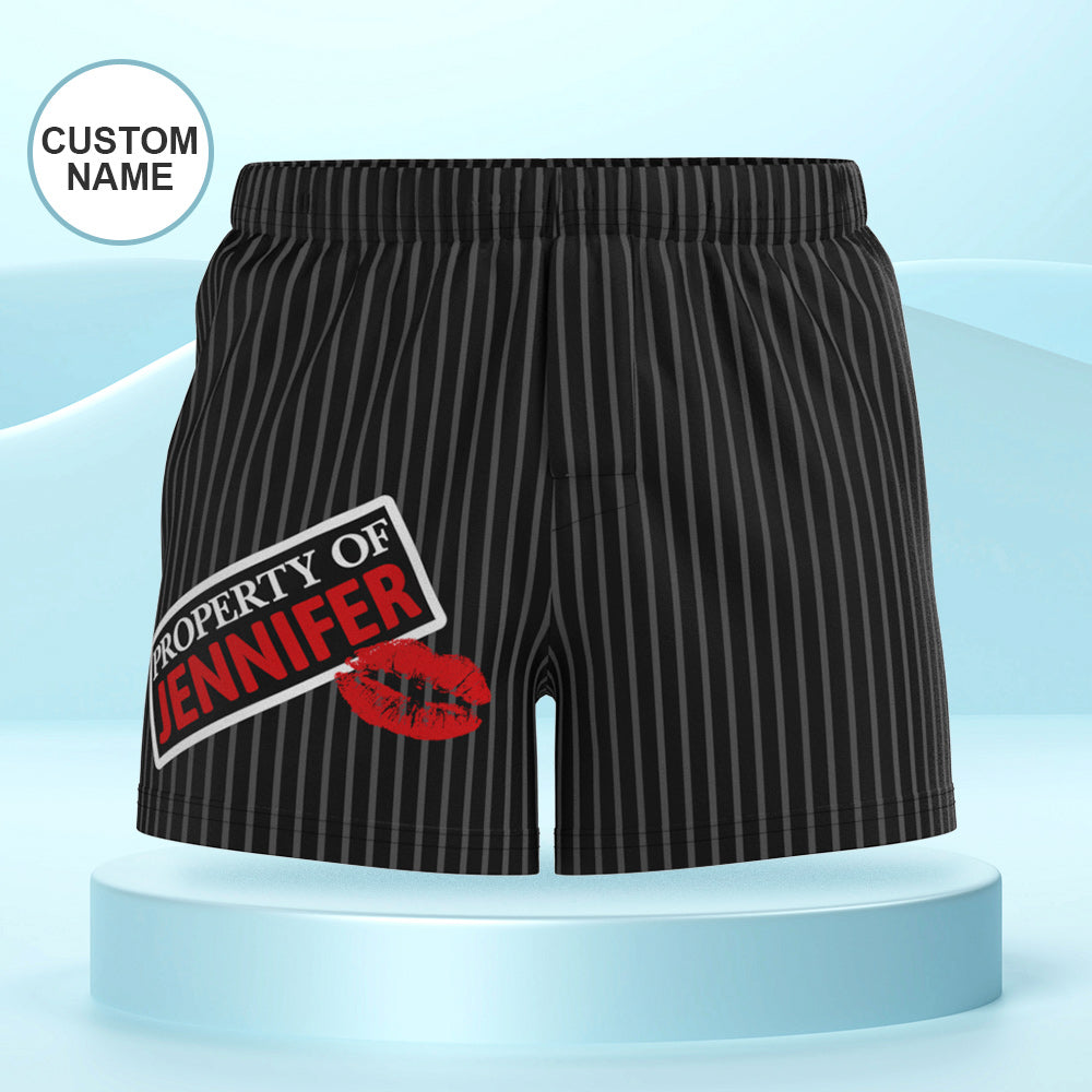 Custom Name Multicolor Striped Print Boxer Shorts Personalized Casual Underwear Gift for Him	 - MyFaceBoxerUK