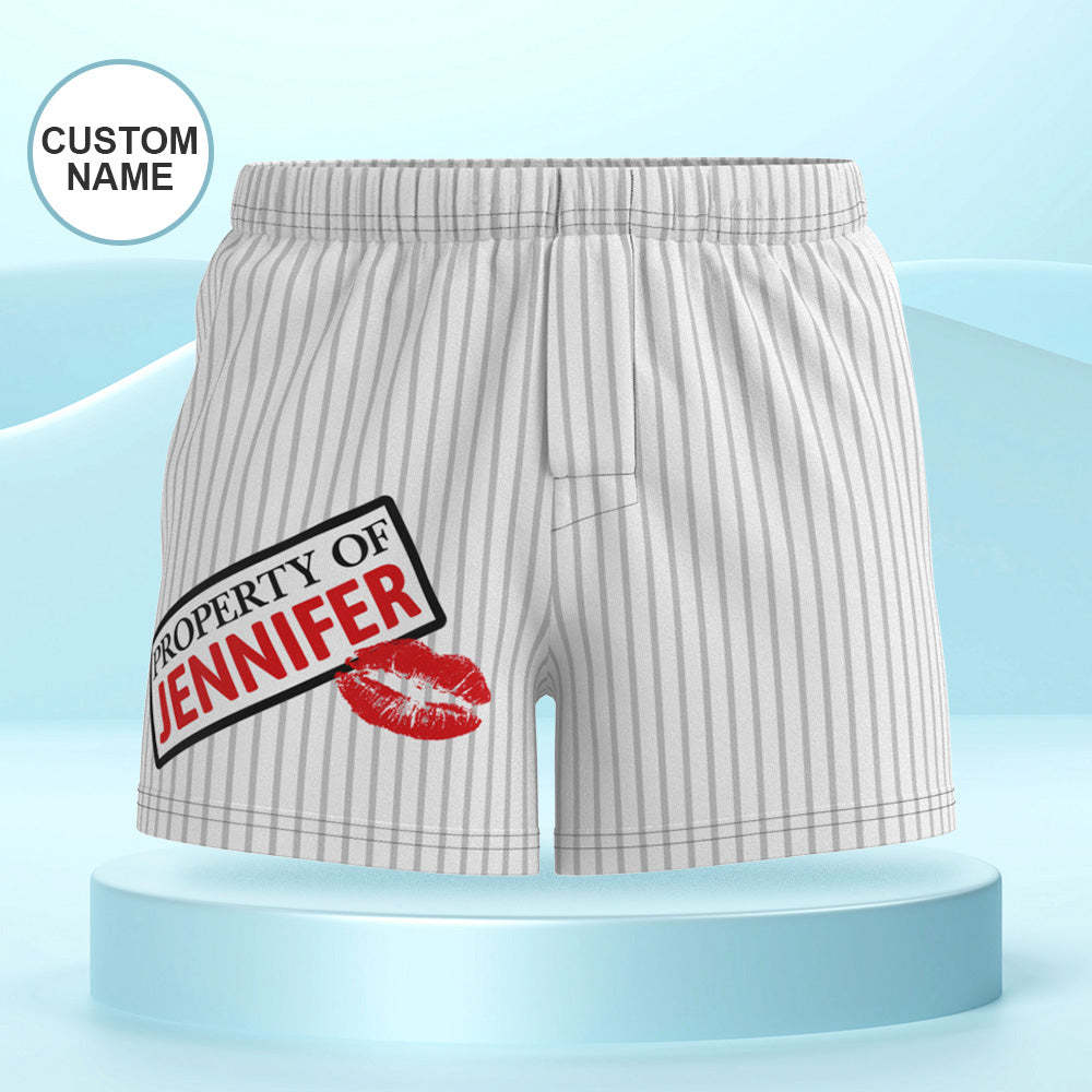 Custom Name Multicolor Striped Print Boxer Shorts Personalized Casual Underwear Gift for Him - MyFaceBoxerUK