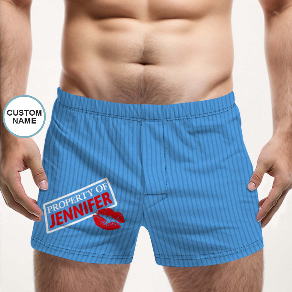 Custom Name Multicolor Striped Print Boxer Shorts Personalized Casual Underwear Gift for Him - MyFaceBoxerUK