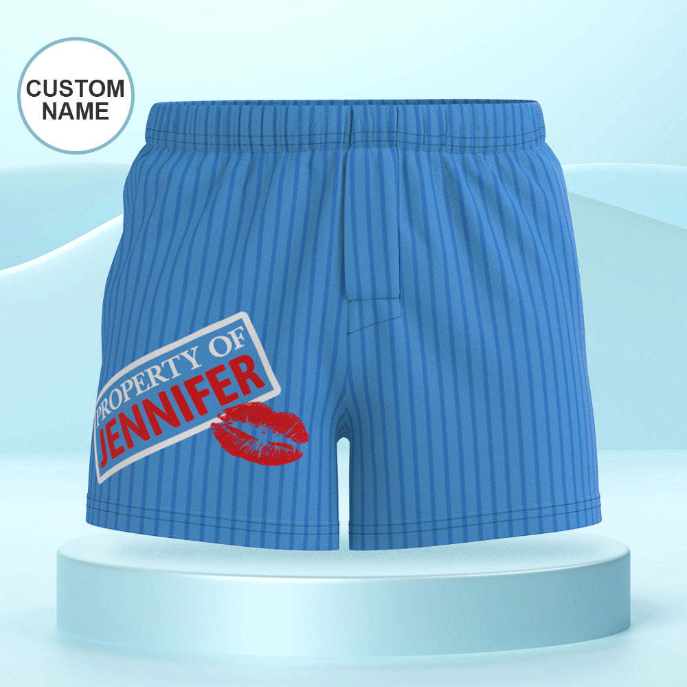 Custom Name Multicolor Striped Print Boxer Shorts Personalized Casual Underwear Gift for Him - MyFaceBoxerUK