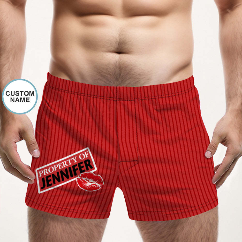 Custom Name Multicolor Striped Print Boxer Shorts Personalized Casual Underwear Gift for Him - MyFaceBoxerUK