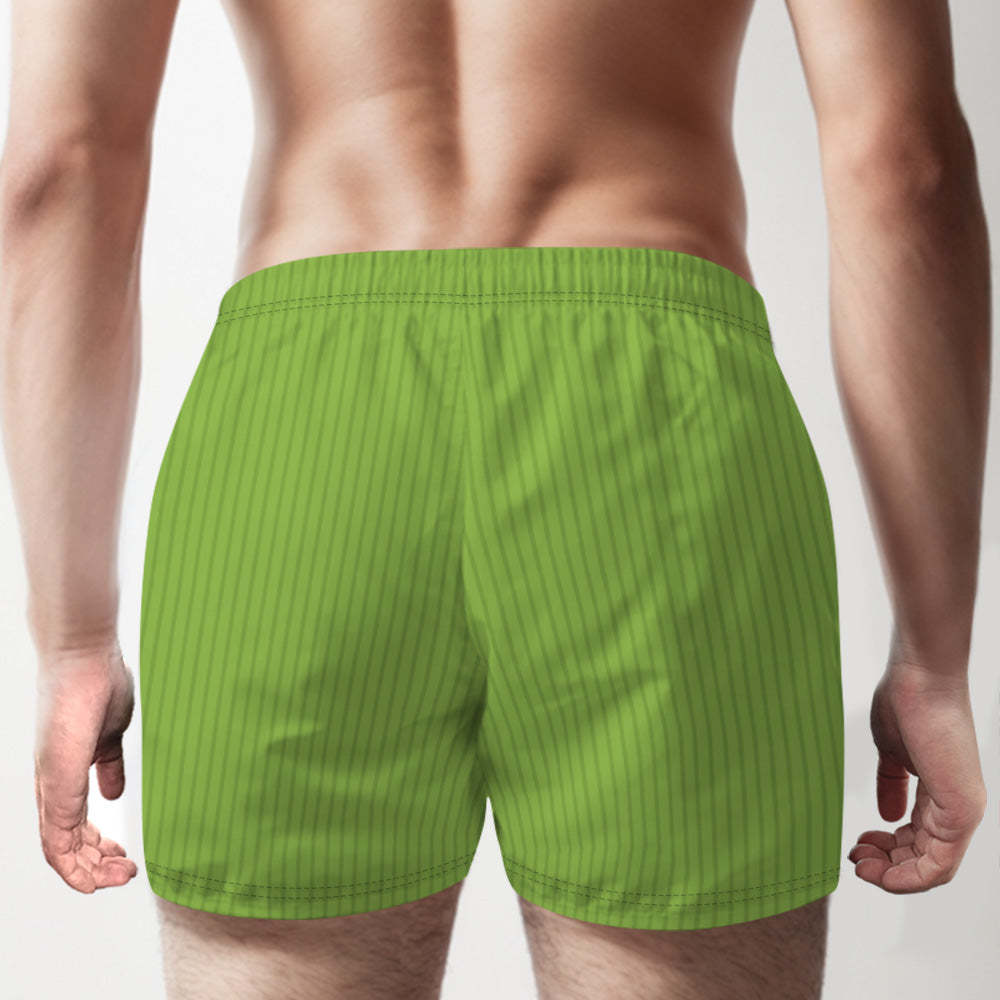 Custom Name Multicolor Striped Print Boxer Shorts Personalized Casual Underwear Gift for Him - MyFaceBoxerUK
