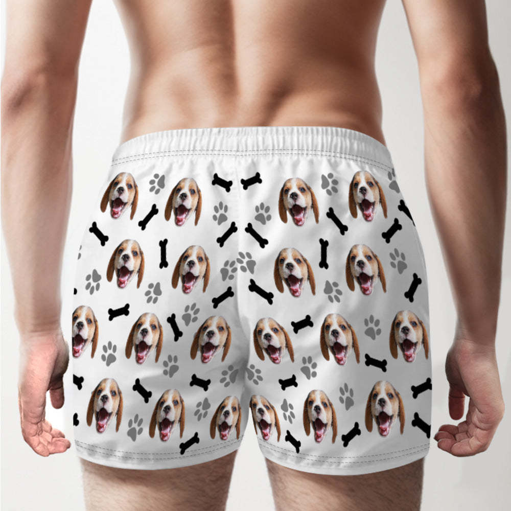 Custom Dog Face Multicolor Boxer Shorts Personalized Casual Underwear Gift for Him - MyFaceBoxerUK