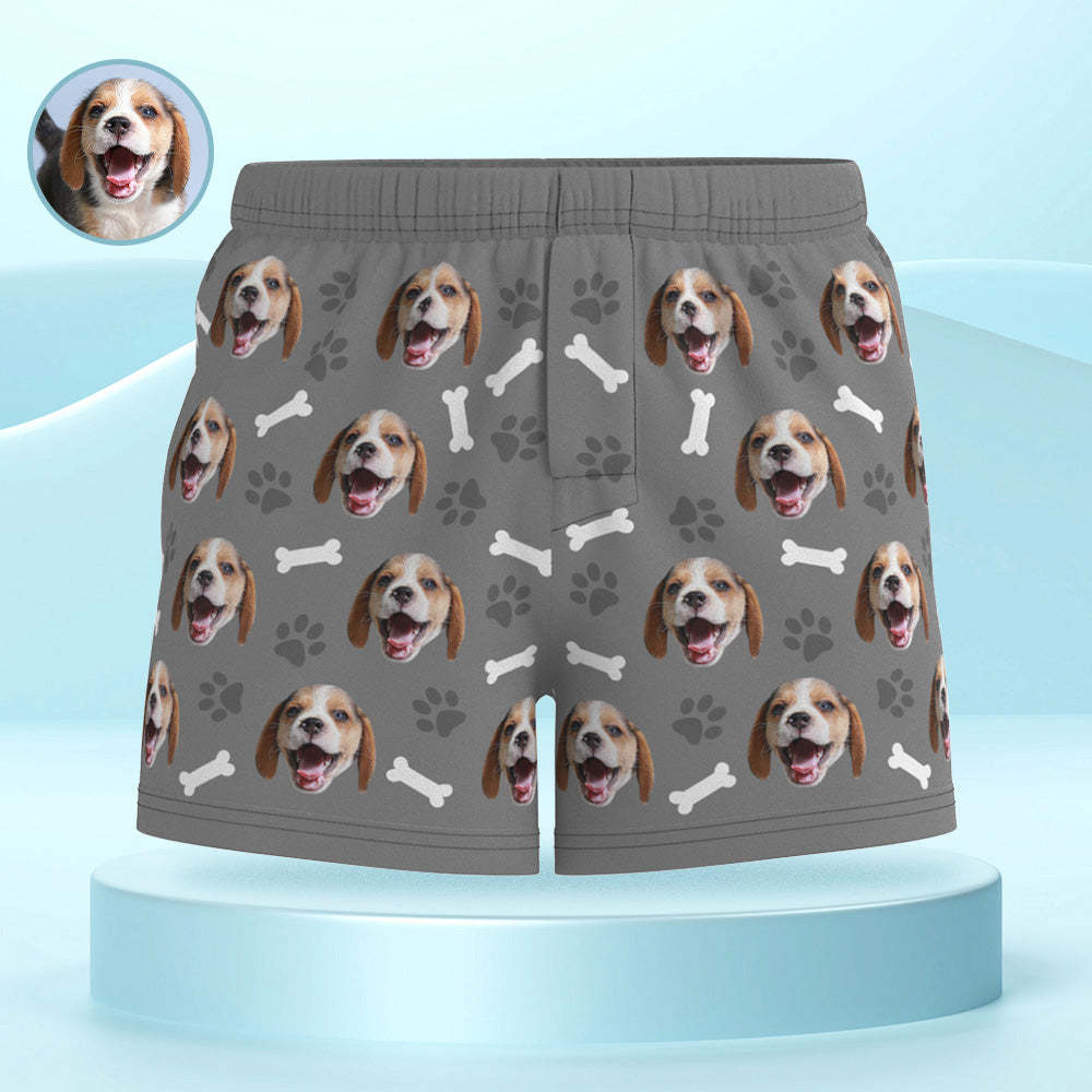 Custom Dog Face Multicolor Boxer Shorts Personalized Casual Underwear Gift for Him - MyFaceBoxerUK