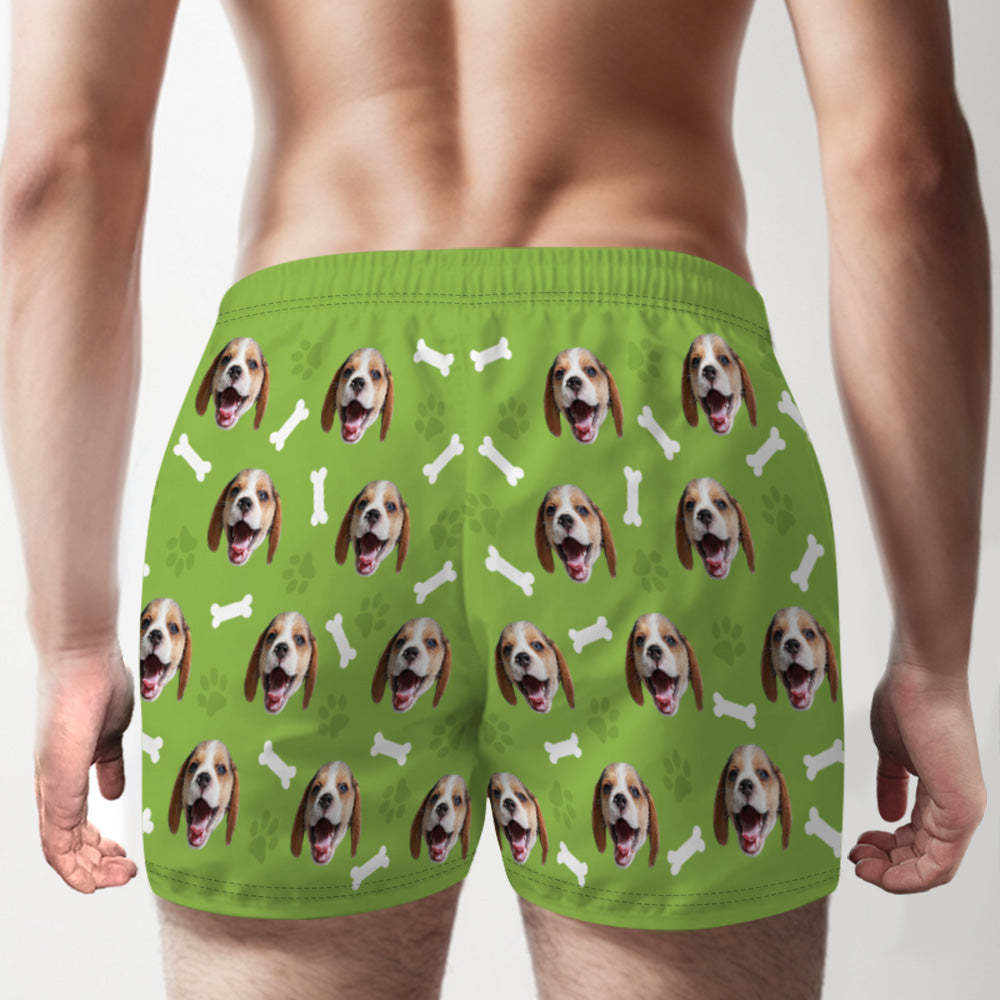 Custom Dog Face Multicolor Boxer Shorts Personalized Casual Underwear Gift for Him - MyFaceBoxerUK