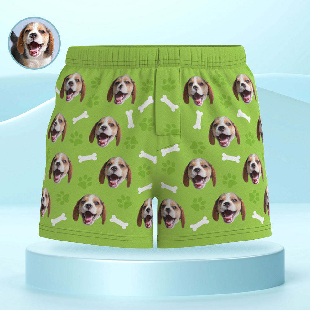 Custom Dog Face Multicolor Boxer Shorts Personalized Casual Underwear Gift for Him - MyFaceBoxerUK