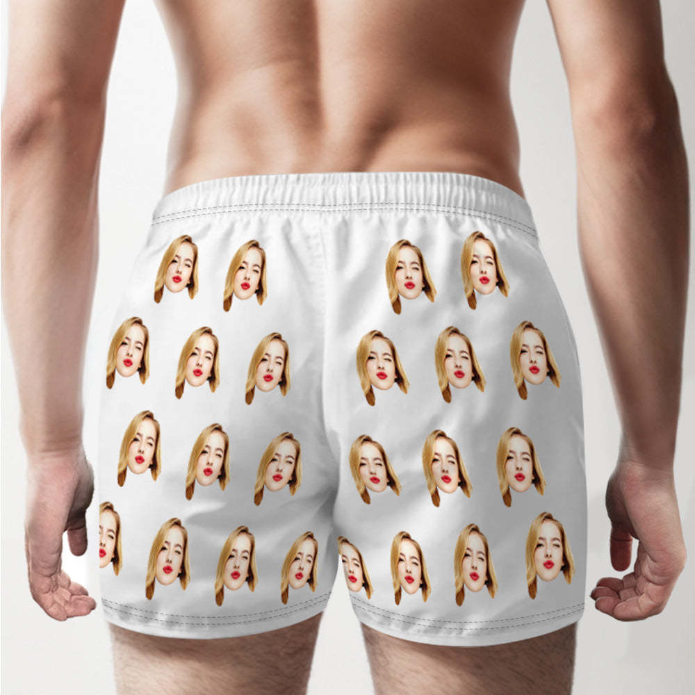 Custom Girlfriend Face Multicolor Boxer Shorts Personalized Photo Underwear Gift for Him - MyFaceBoxerUK