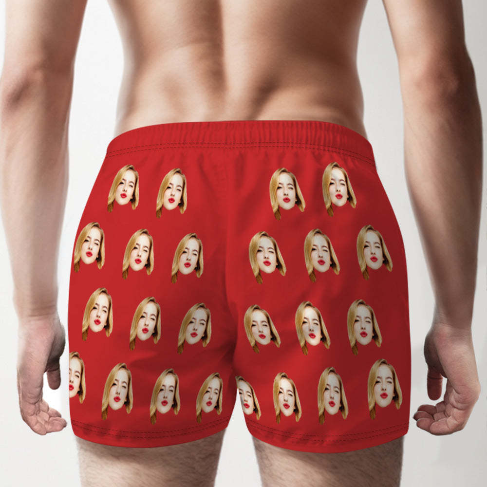 Custom Girlfriend Face Multicolor Boxer Shorts Personalized Photo Underwear Gift for Him - MyFaceBoxerUK