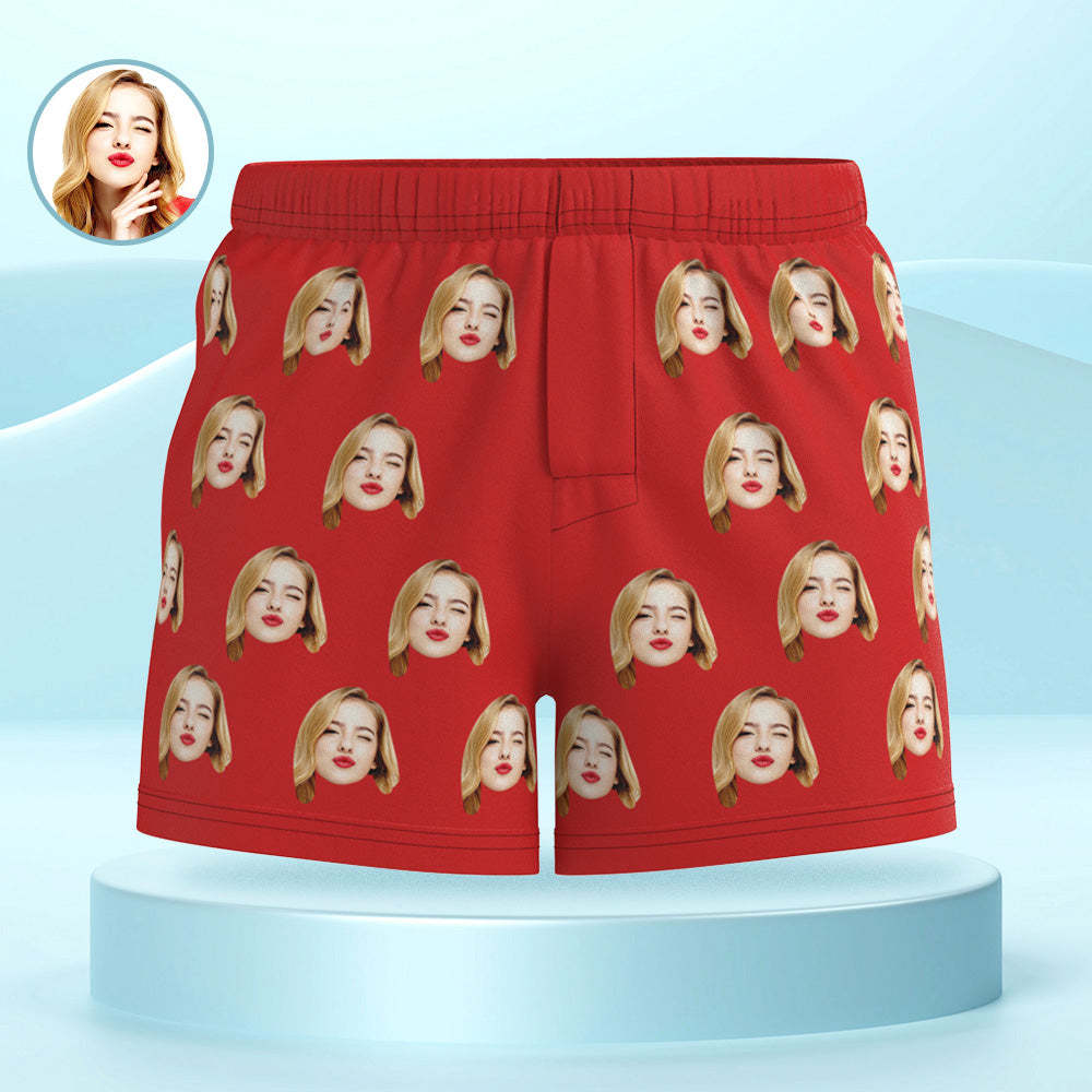 Custom Girlfriend Face Multicolor Boxer Shorts Personalized Photo Underwear Gift for Him - MyFaceBoxerUK
