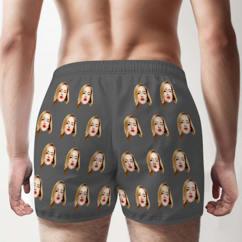 Custom Girlfriend Face Multicolor Boxer Shorts Personalized Photo Underwear Gift for Him - MyFaceBoxerUK
