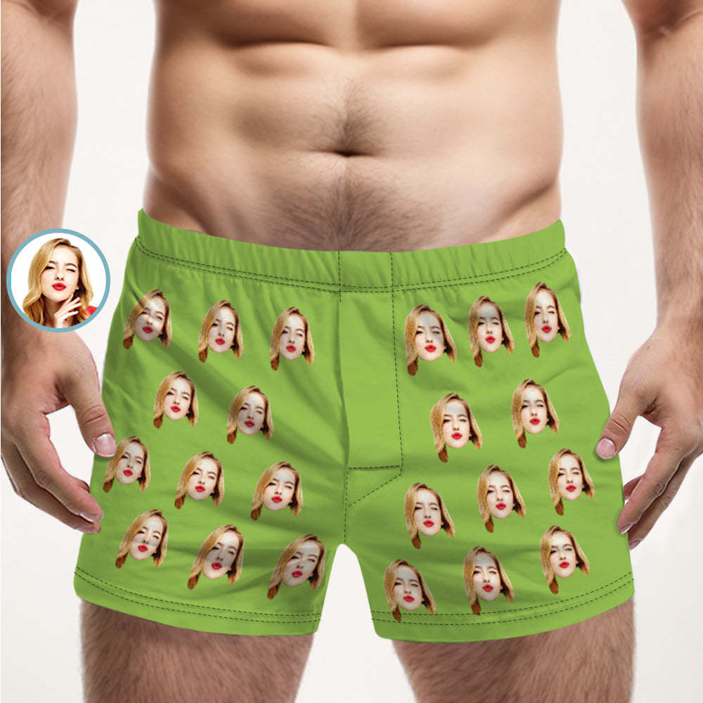 Custom Girlfriend Face Multicolor Boxer Shorts Personalized Photo Underwear Gift for Him - MyFaceBoxerUK