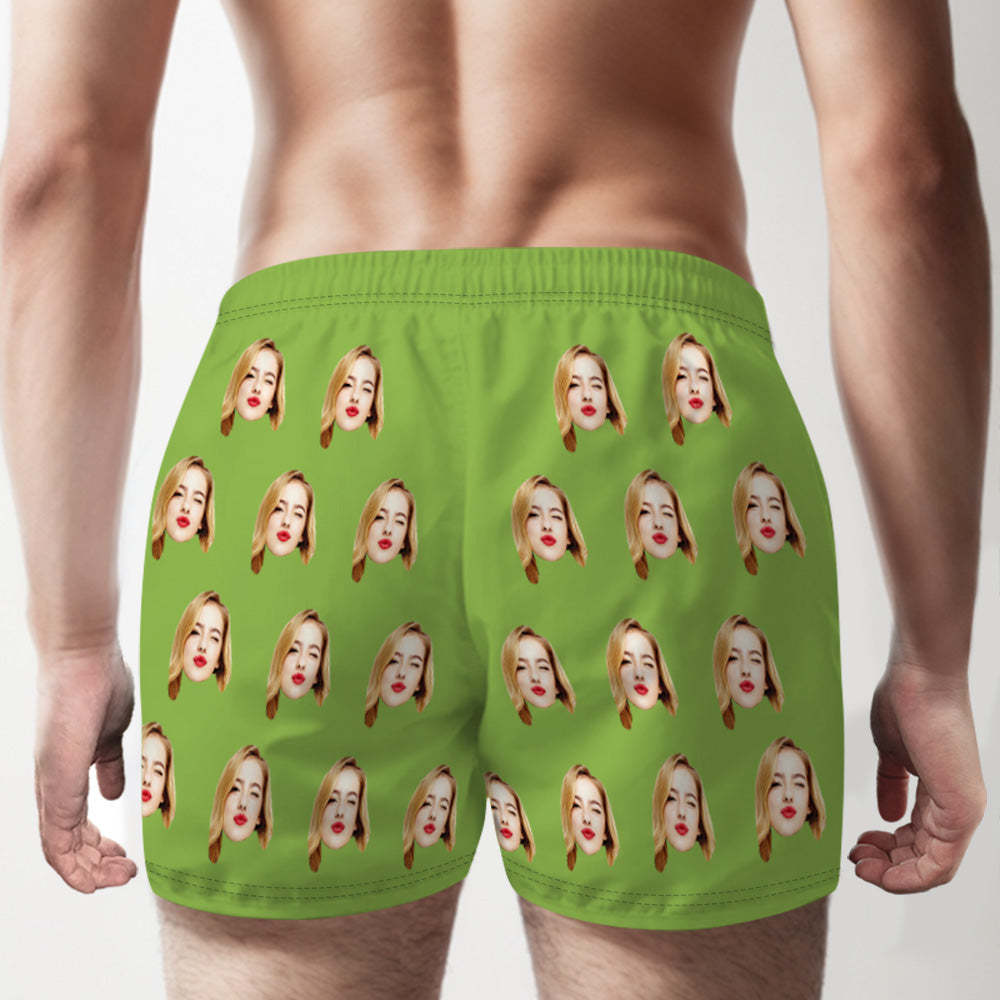 Custom Girlfriend Face Multicolor Boxer Shorts Personalized Photo Underwear Gift for Him - MyFaceBoxerUK
