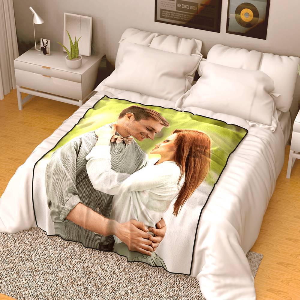 Personalised Photo Blanket Fleece - Famliy - MyFaceBoxerUK