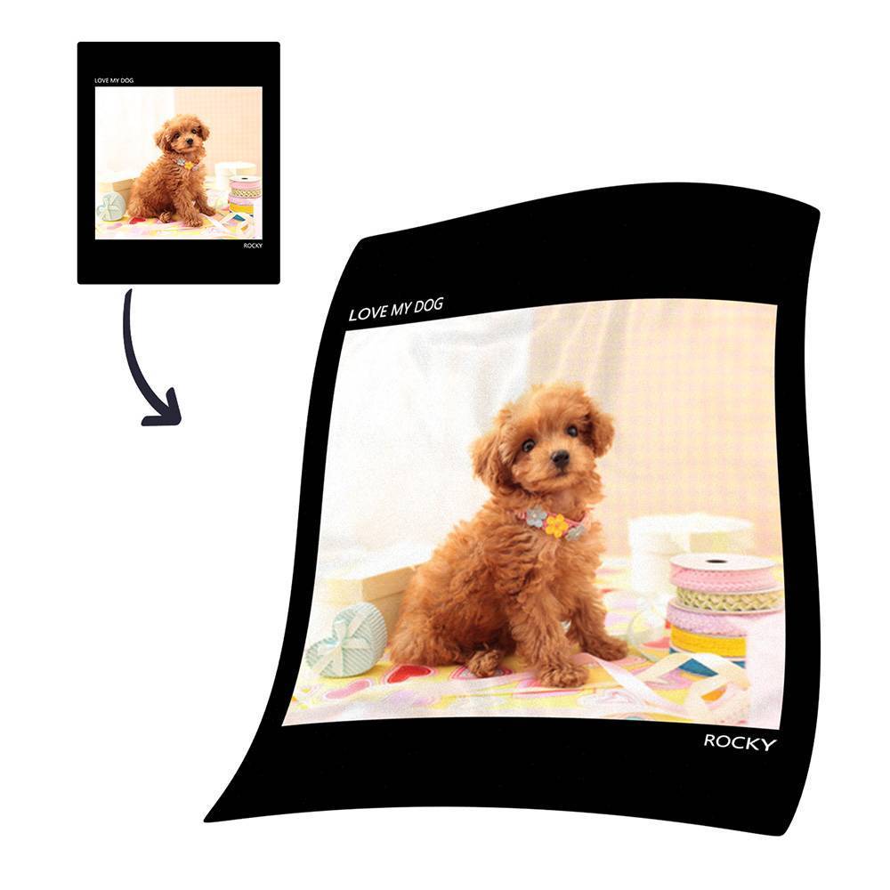 Personalised Photo Blanket Fleece with Text - MyFaceBoxerUK