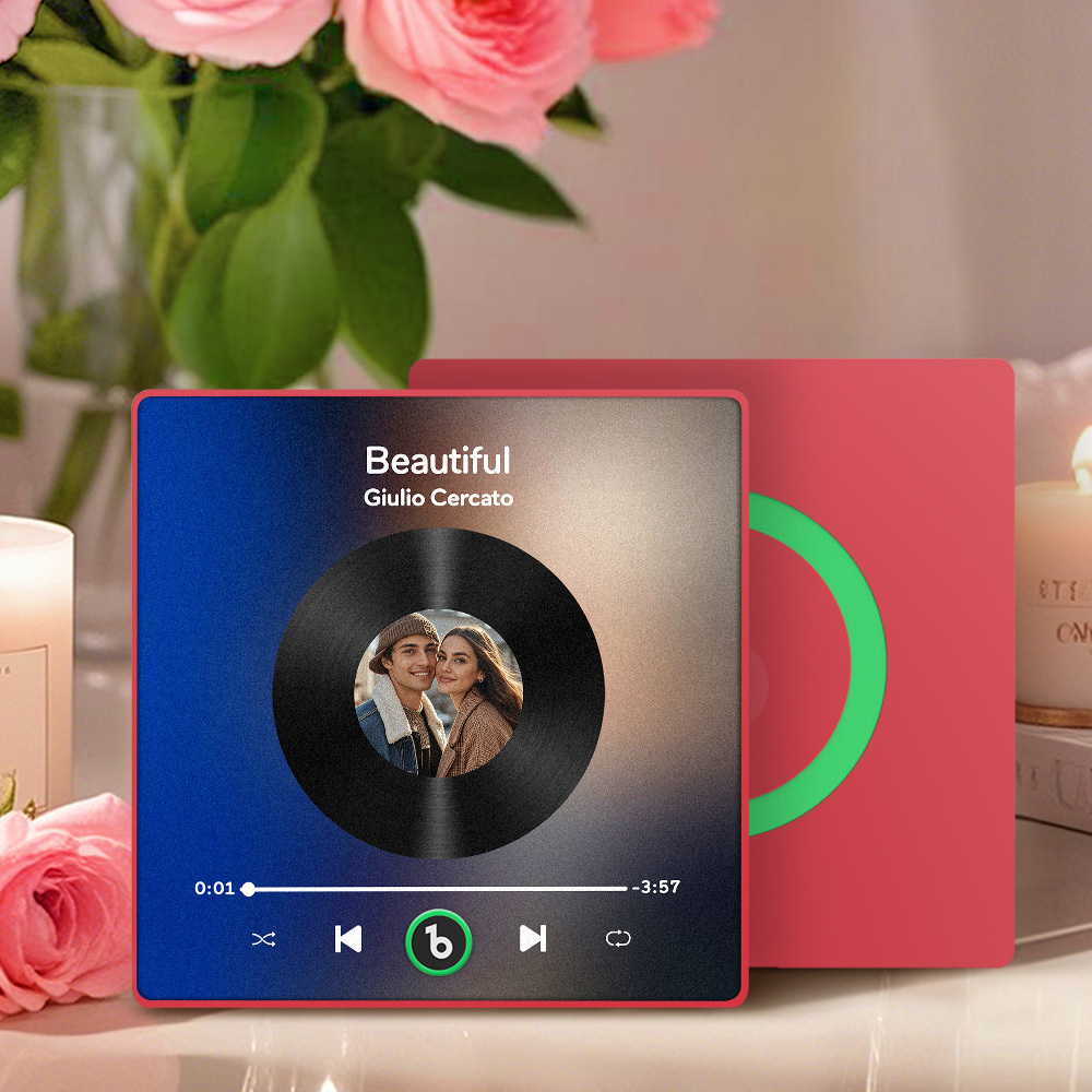 New 4.0 Upgrade Custom Music Fridge Magnet Gift for Couple Colorful Frame Album Fridge Magnet Can Play Songs	 - MyFaceBoxerUK