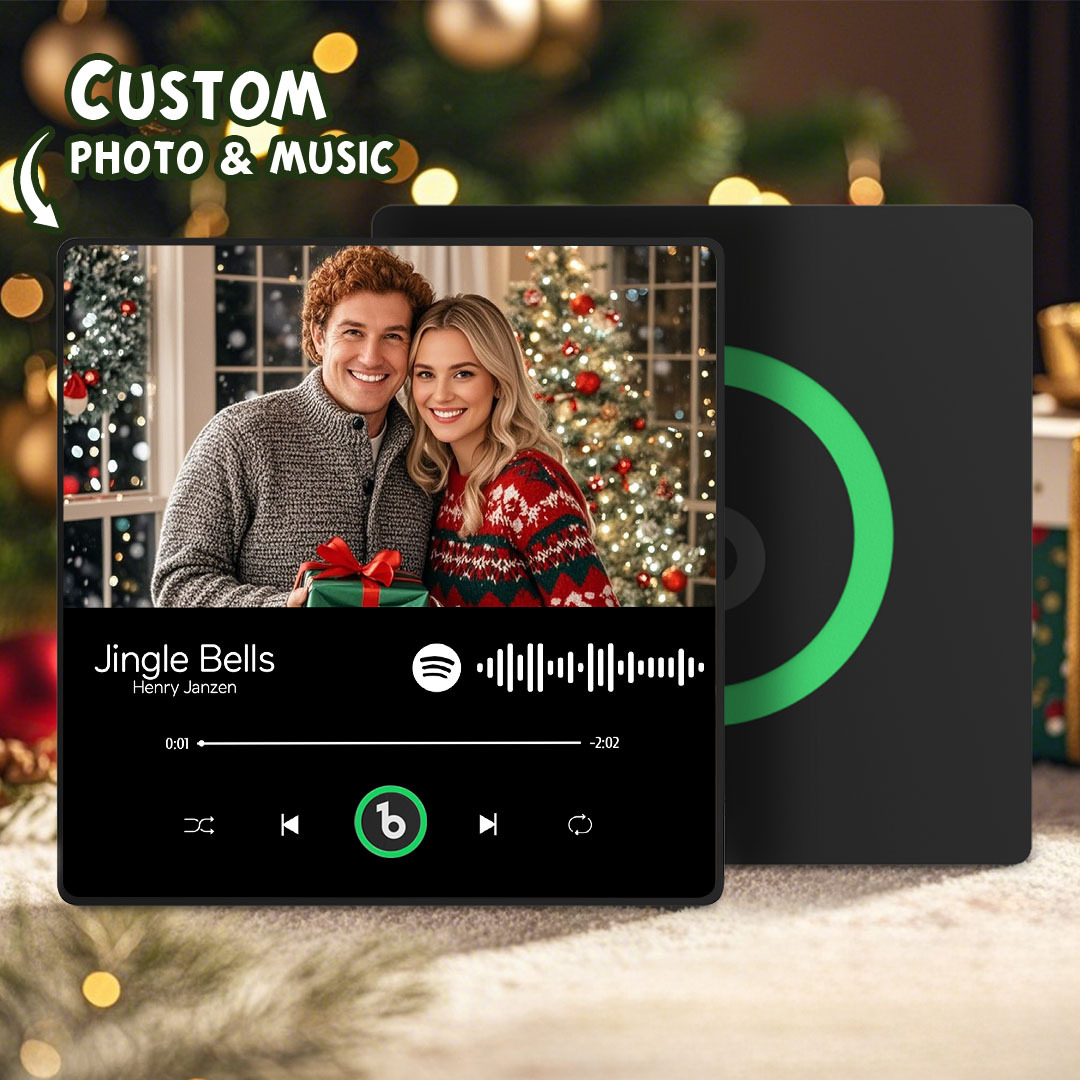 Custom Music Fridge Magnet Colorful Frame Album Fridge Magnet Can Play Songs Gift for Couple	 - MyFaceBoxerUK