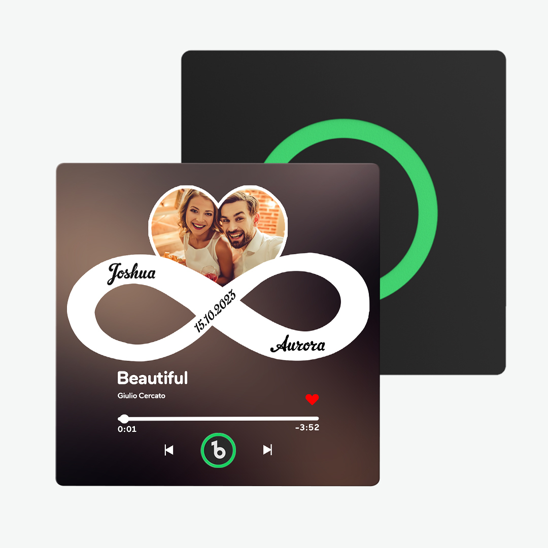 Custom Music Fridge Magnet with Colorful Frame Personalized Album Infinite Love Fridge Magnet That Can Be Played Song Ideal Gift for Couple	 - MyFaceBoxerUK