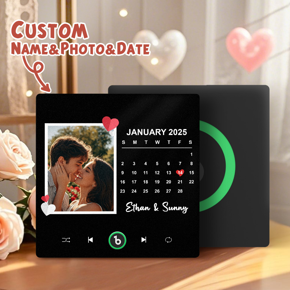 Custom Music Fridge Magnet Colorful Frame Album Fridge Magnet Can Play Songs Gift for Couple	 - MyFaceBoxerUK