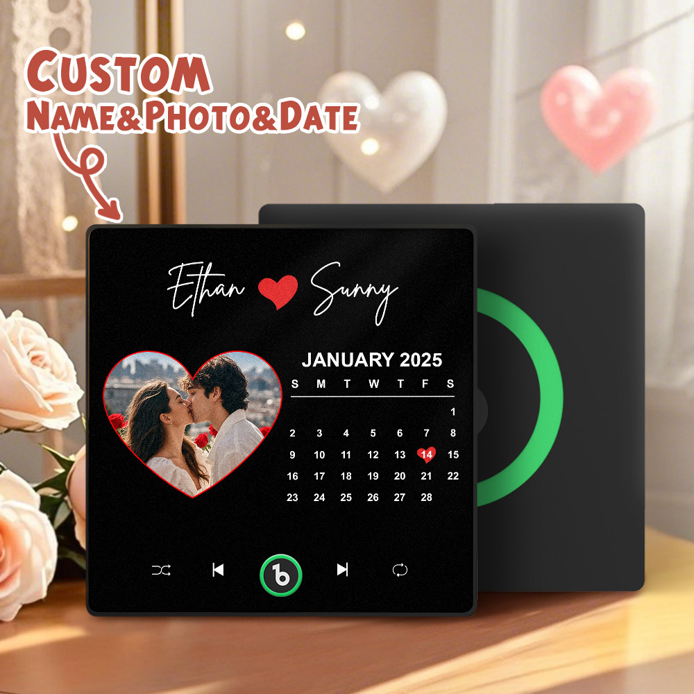 Custom Music Fridge Magnet Colorful Frame Album Fridge Magnet Can Play Songs Gift for Couple	 - MyFaceBoxerUK