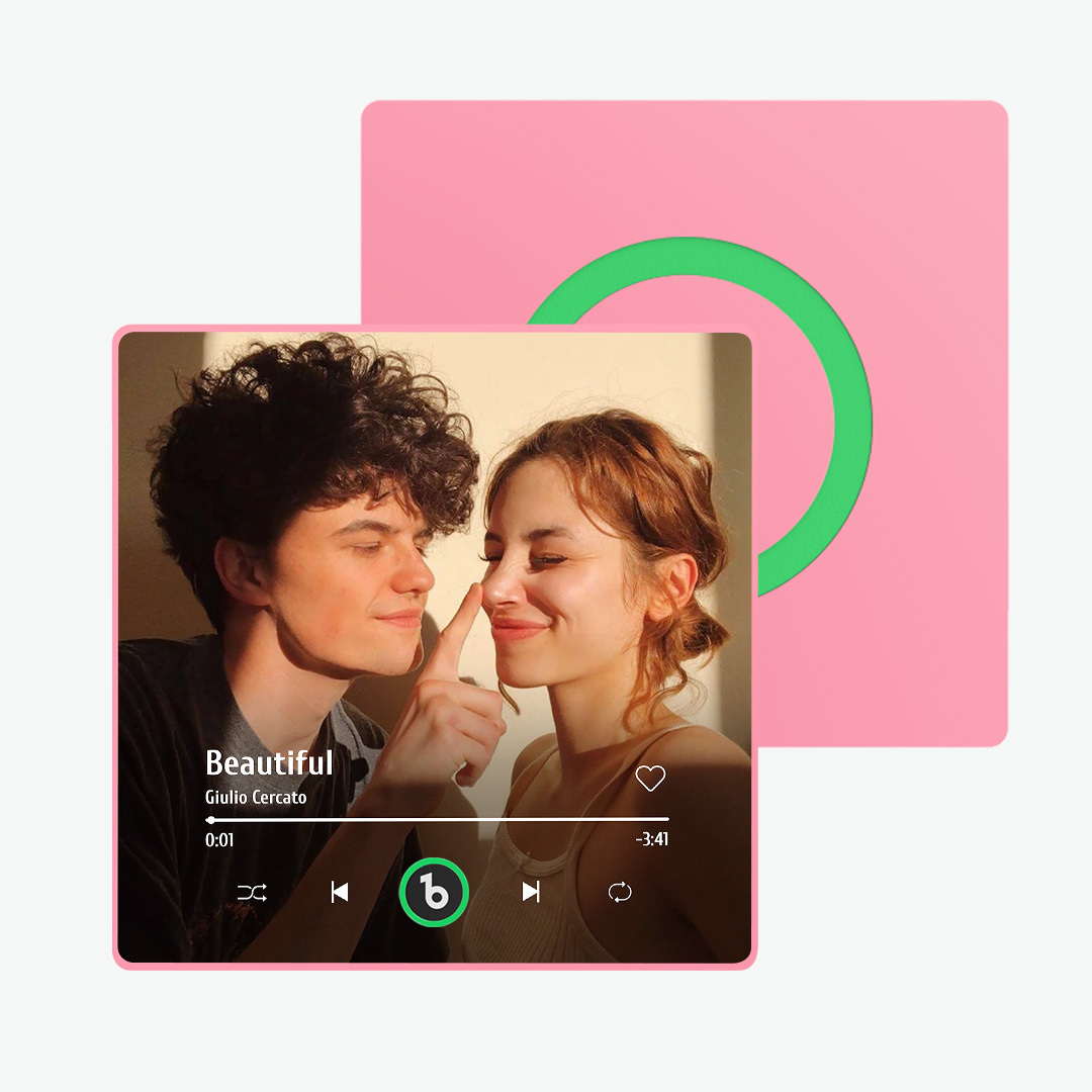 Custom Music Fridge Magnet Colorful Frame Album Fridge Magnet Can Play Songs Gift for Couple	 - MyFaceBoxerUK