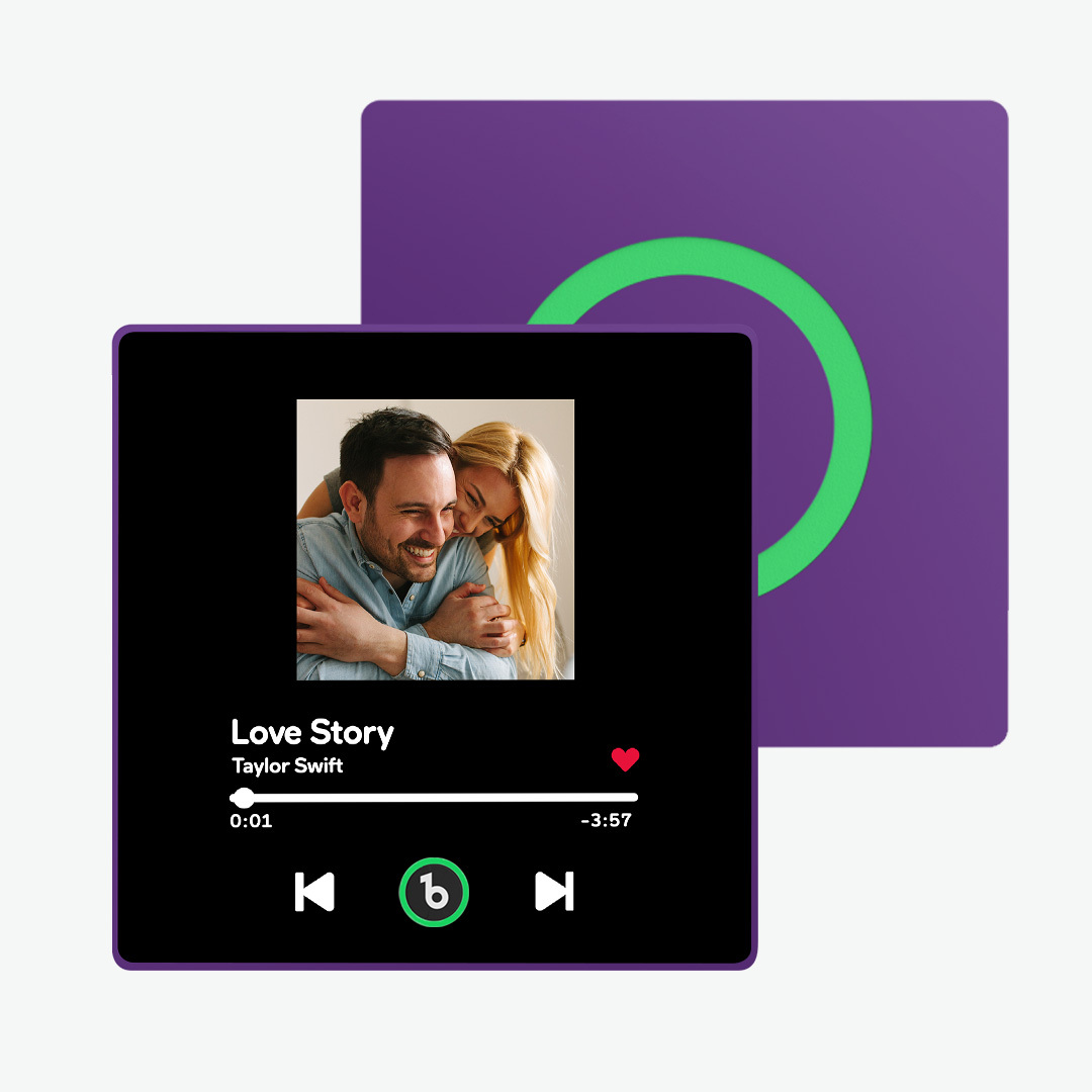 Custom Music Fridge Magnet Colorful Frame Album Fridge Magnet Can Play Songs Gift for Couple	 - MyFaceBoxerUK
