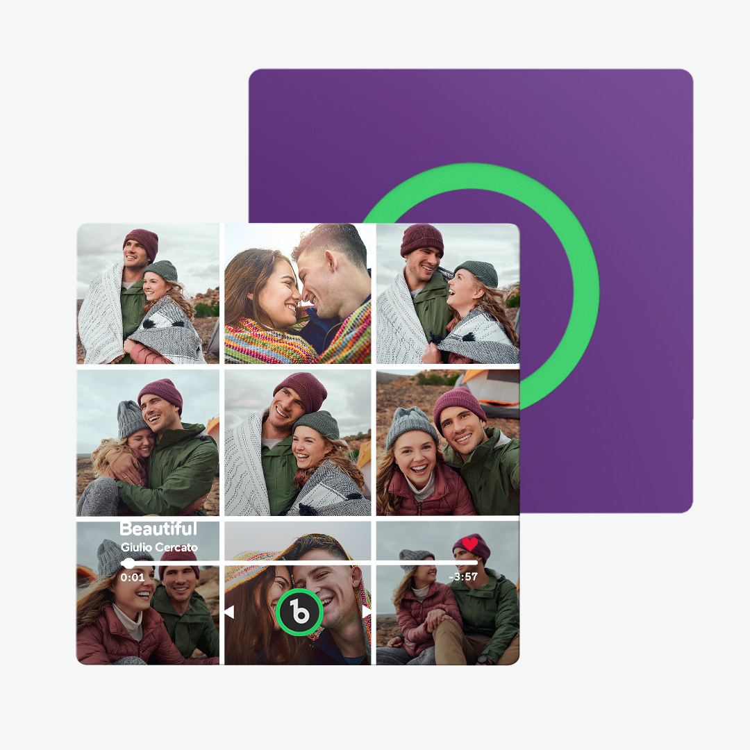 Custom Music Fridge Magnet Colorful Frame Album Fridge Magnet Can Play Songs Gift for Couple	 - MyFaceBoxerUK