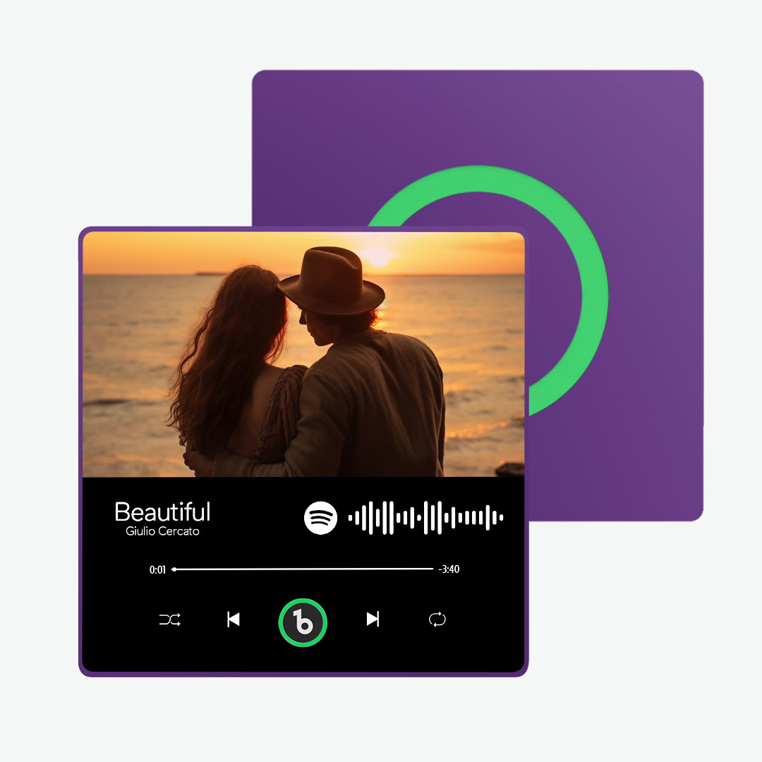 Custom Music Fridge Magnet Colorful Frame Album Fridge Magnet Can Play Songs Gift for Couple	 - MyFaceBoxerUK
