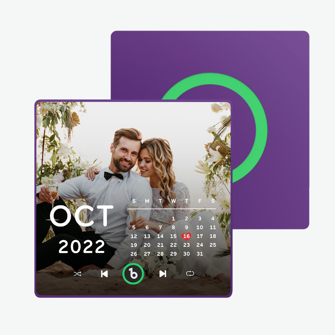 Custom Music Fridge Magnet Colorful Frame Album Fridge Magnet Can Play Songs Gift for Couple	 - MyFaceBoxerUK