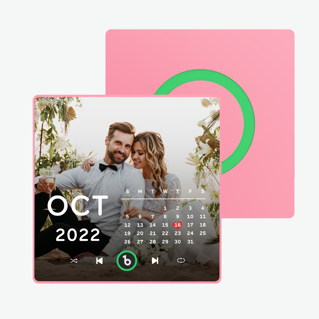 Custom Music Fridge Magnet Colorful Frame Album Fridge Magnet Can Play Songs Gift for Couple	 - MyFaceBoxerUK
