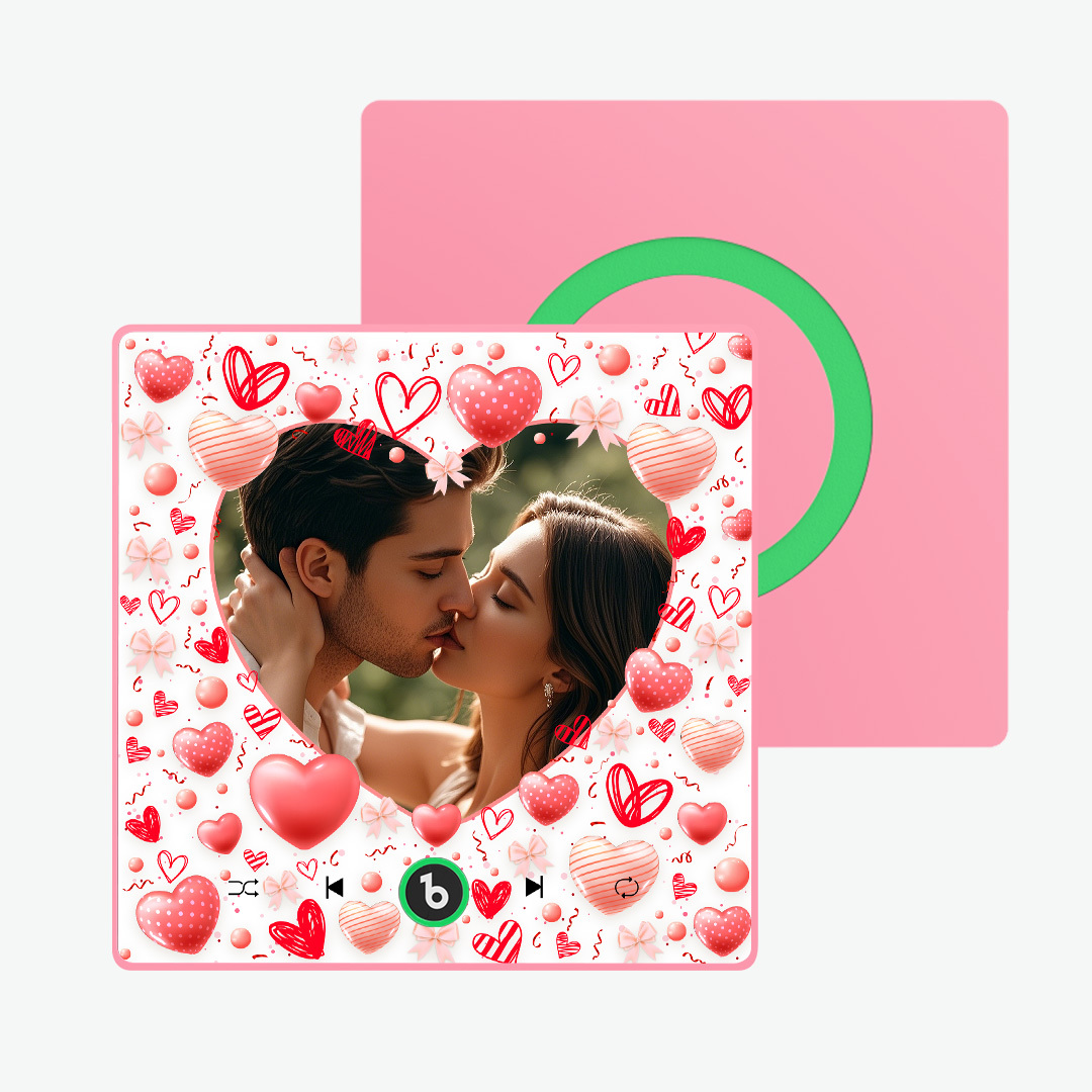 Custom Music Fridge Magnet Colorful Frame Album Fridge Magnet Can Play Songs Gift for Couple	 - MyFaceBoxerUK
