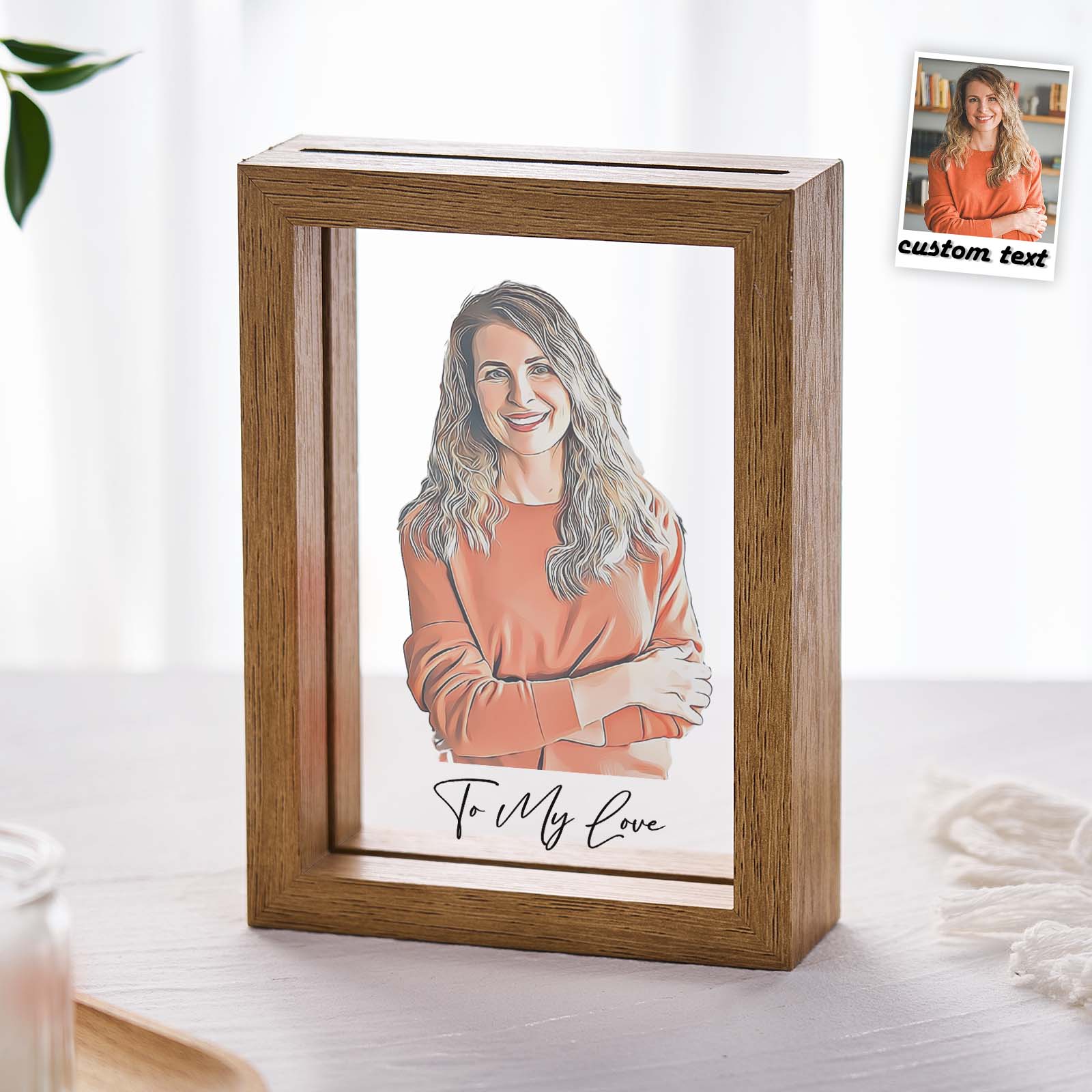 Custom Photo and Text Hand Drawn Filter Acrylic Frame