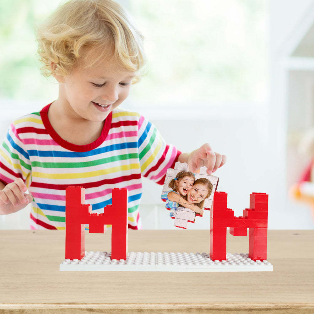 Personalized Mom Photo Building Brick Puzzles Photo Block Mother's Day Gifts - MyFaceBoxerUK
