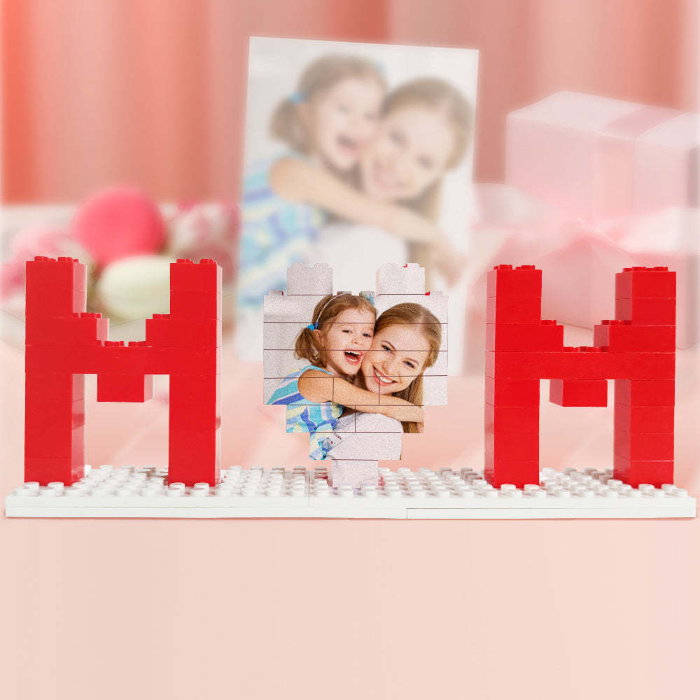 Personalized Mom Photo Building Brick Puzzles Photo Block Mother's Day Gifts - MyFaceBoxerUK