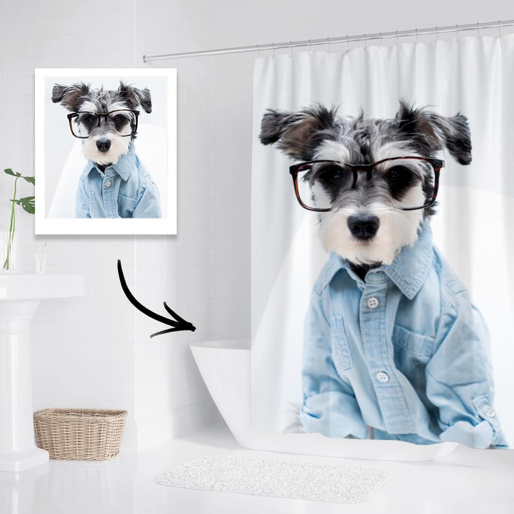 Custom Photo Shower Curtain Unique Gift Waterproof Shower Curtain - MyFaceBoxerUK