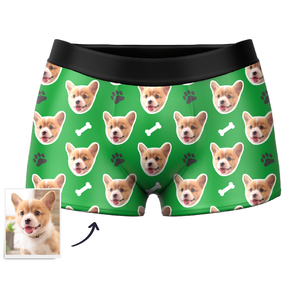 Men's Custom Dog Boxer Shorts 3D Online Preview	 - MyFaceBoxerUK