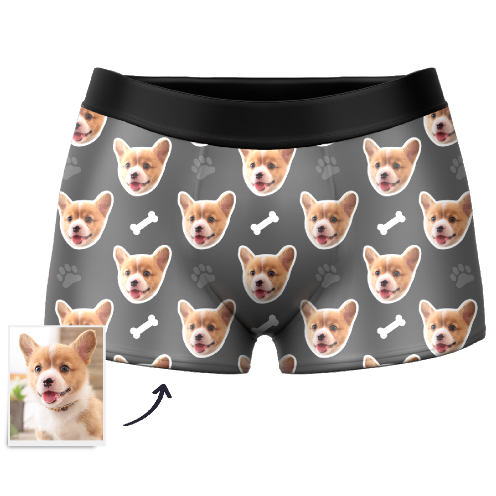 Men's Custom Dog Boxer Shorts 3D Online Preview	 - MyFaceBoxerUK