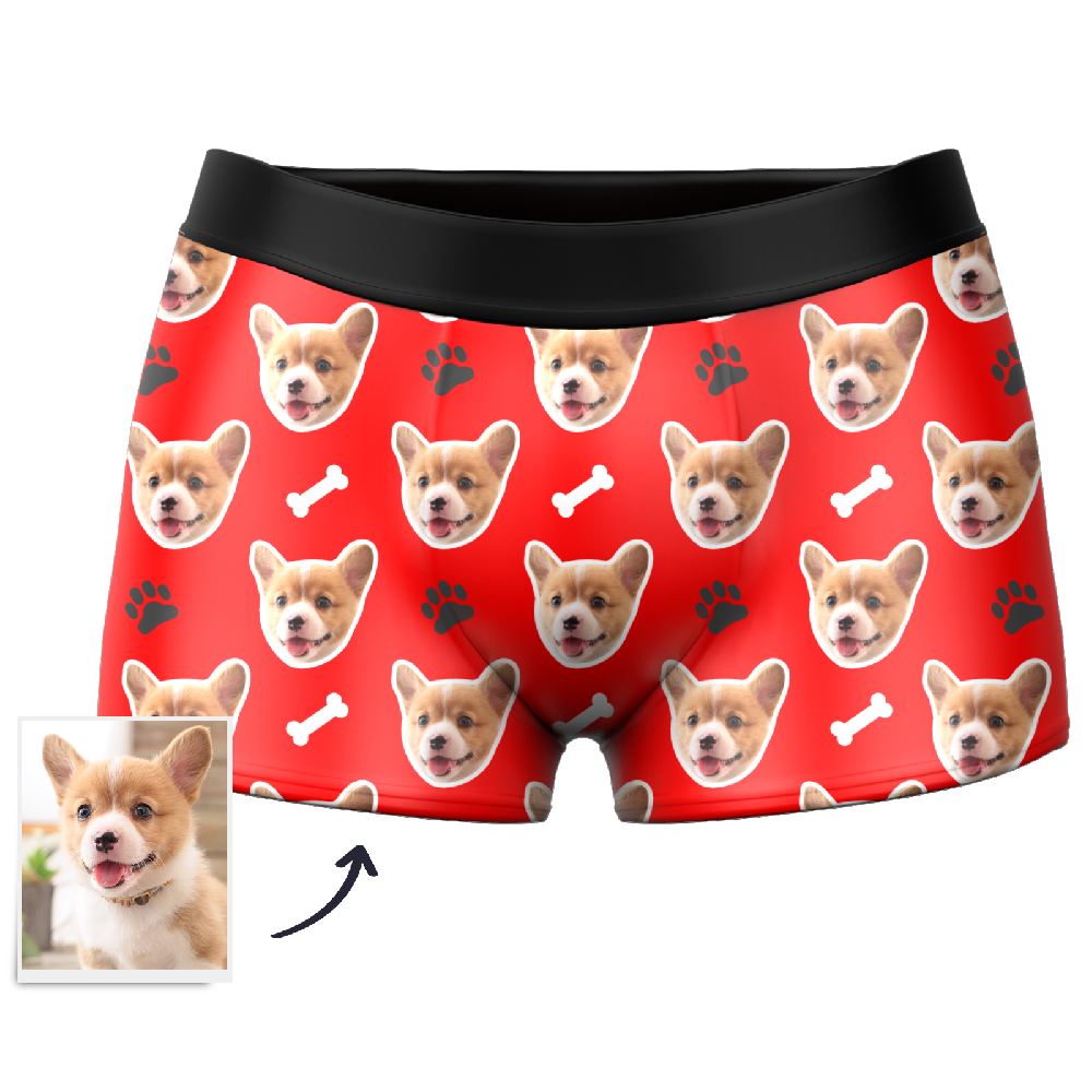 Men's Custom Dog Boxer Shorts 3D Online Preview	 - MyFaceBoxerUK