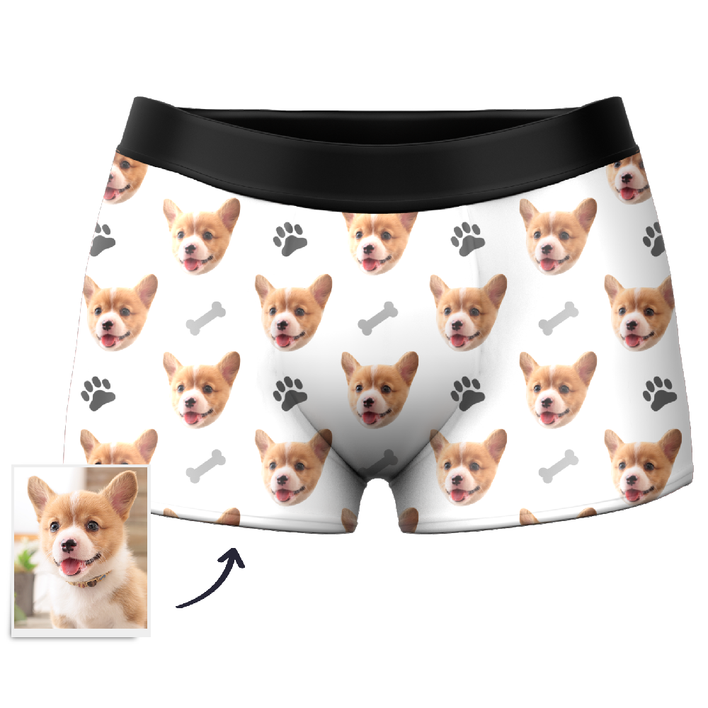 Men's Custom Dog Boxer Shorts 3D Online Preview	 - MyFaceBoxerUK