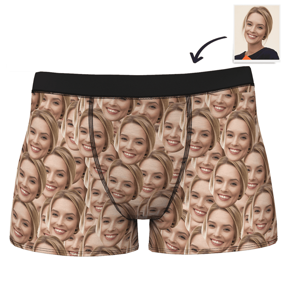 Men's Custom Face Mash Boxer Shorts