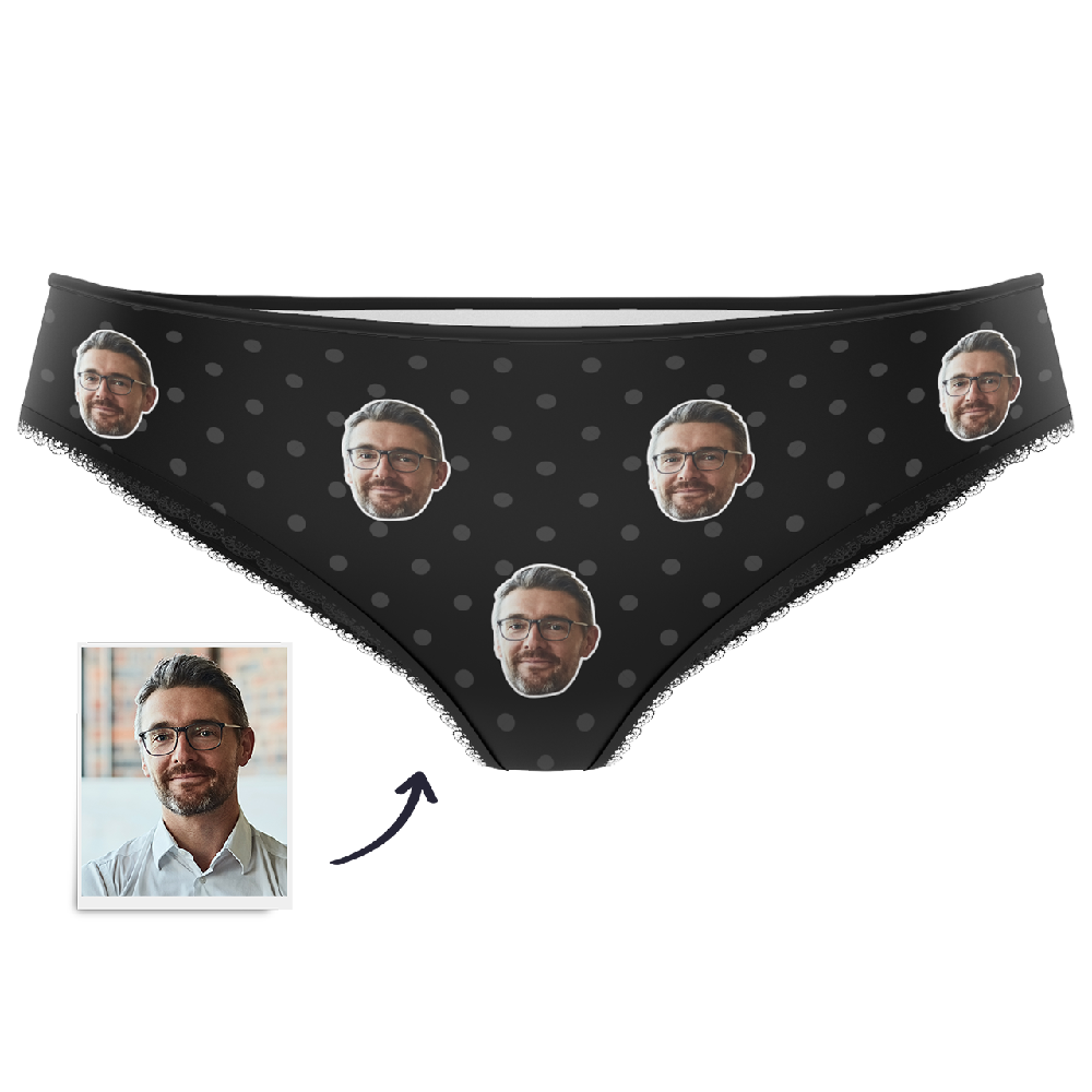 Women's Color Custom Face Panties-Polka Dot - MyFaceBoxerUK