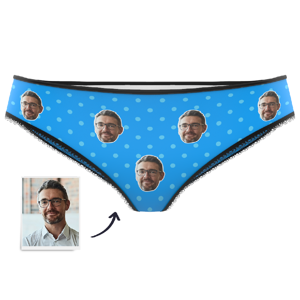 Women's Color Custom Face Panties-Polka Dot - MyFaceBoxerUK