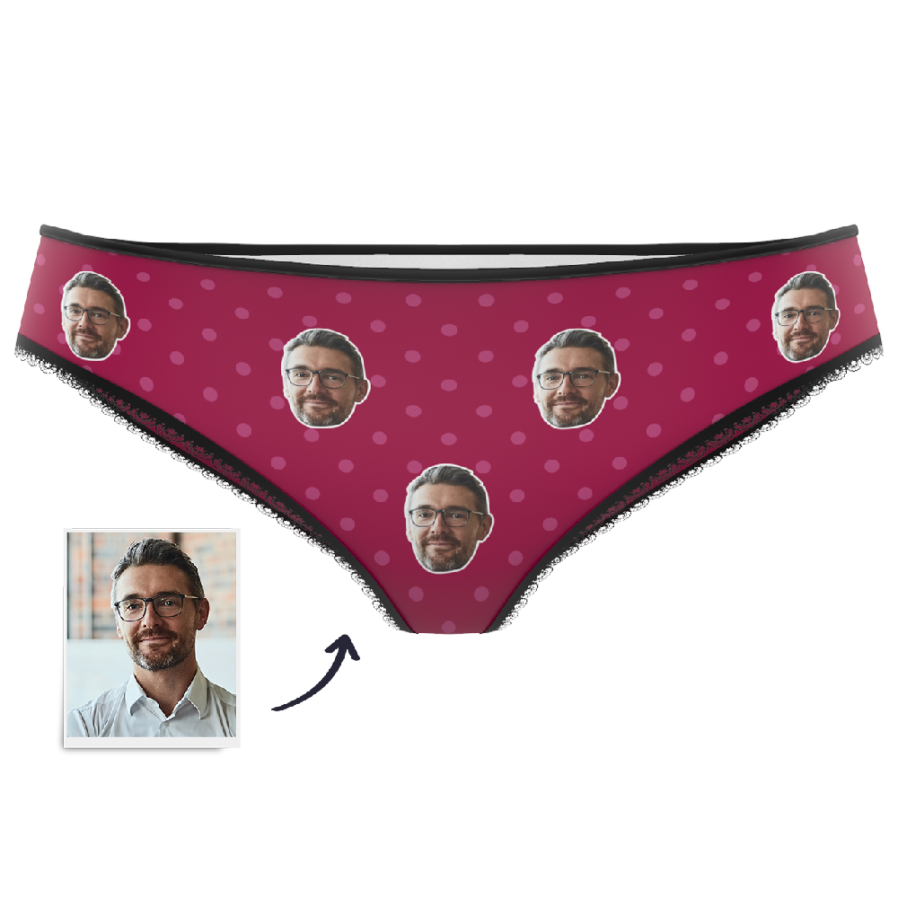 Women's Color Custom Face Panties-Polka Dot	 - MyFaceBoxerUK