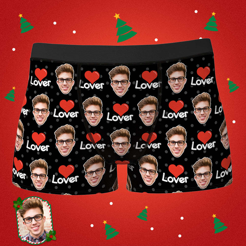 Men's Custom Face Colorful Boxer 3D Online Preview - Love - MyFaceBoxerUK