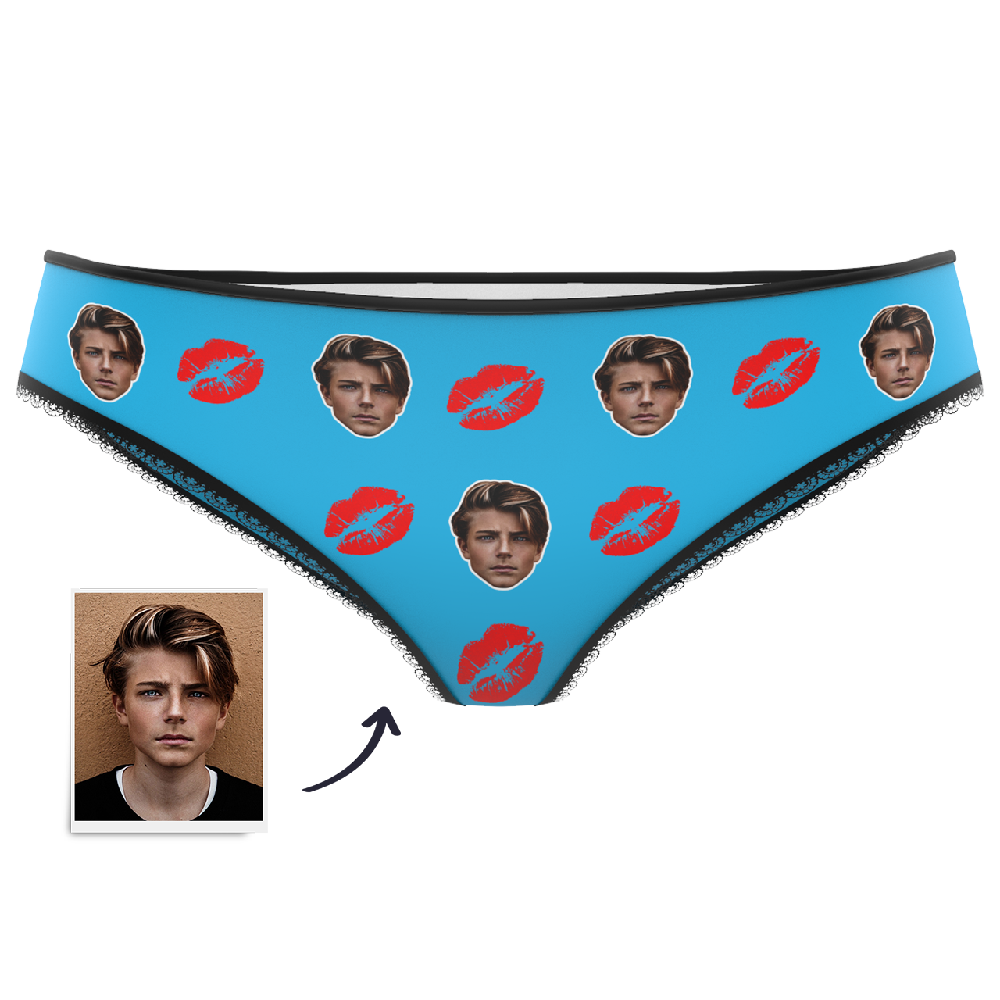 Couple Women's Custom Face Colorful Panties - Kiss - MyFaceBoxerUK