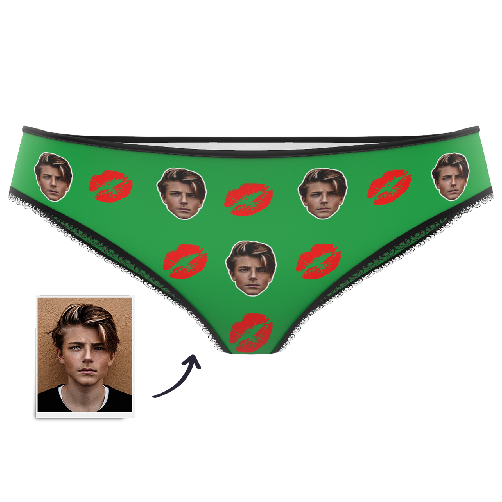 Couple Women's Custom Face Colorful Panties - Kiss - MyFaceBoxerUK