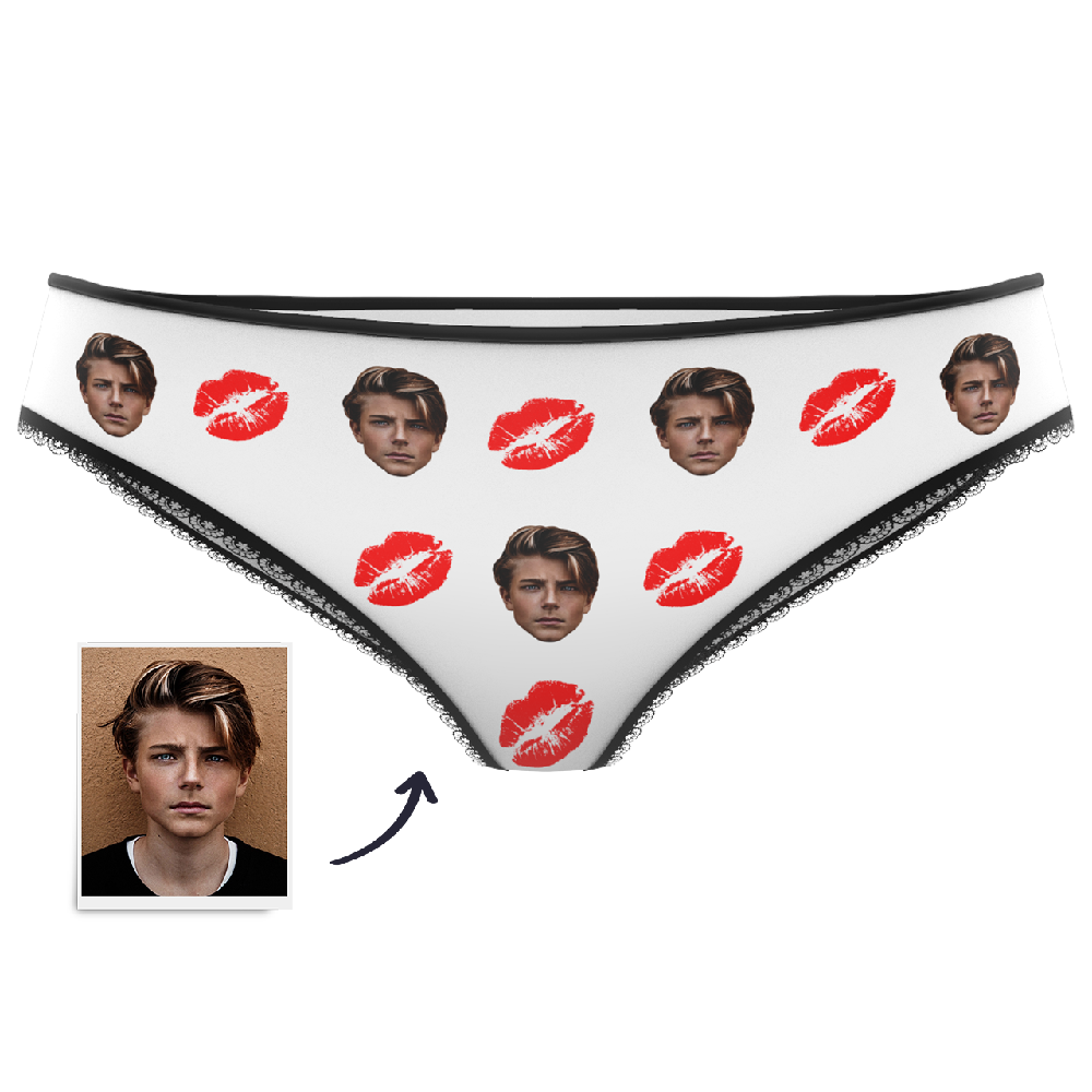 Couple Women's Custom Face Colorful Panties - Kiss - MyFaceBoxerUK