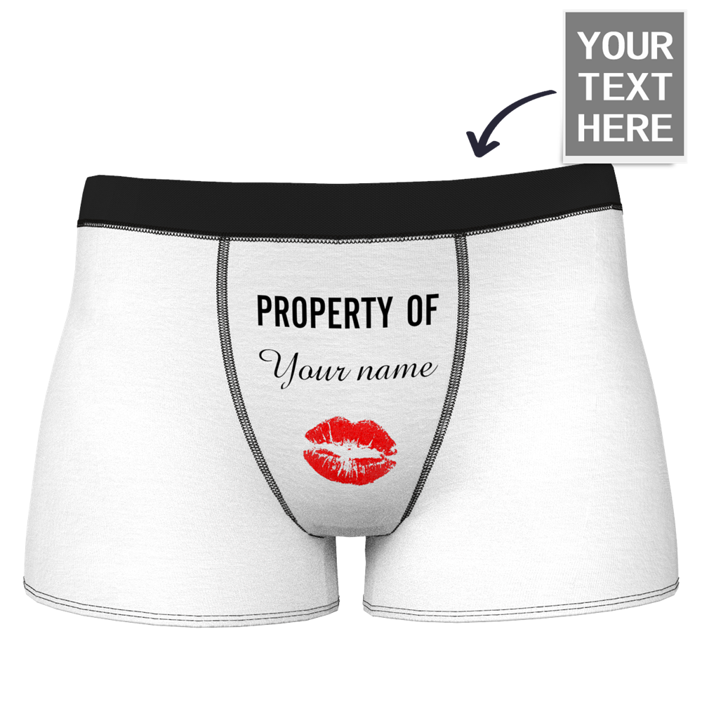 Men's Custom Property of Yours Boxer Shorts - MyFaceBoxerUK